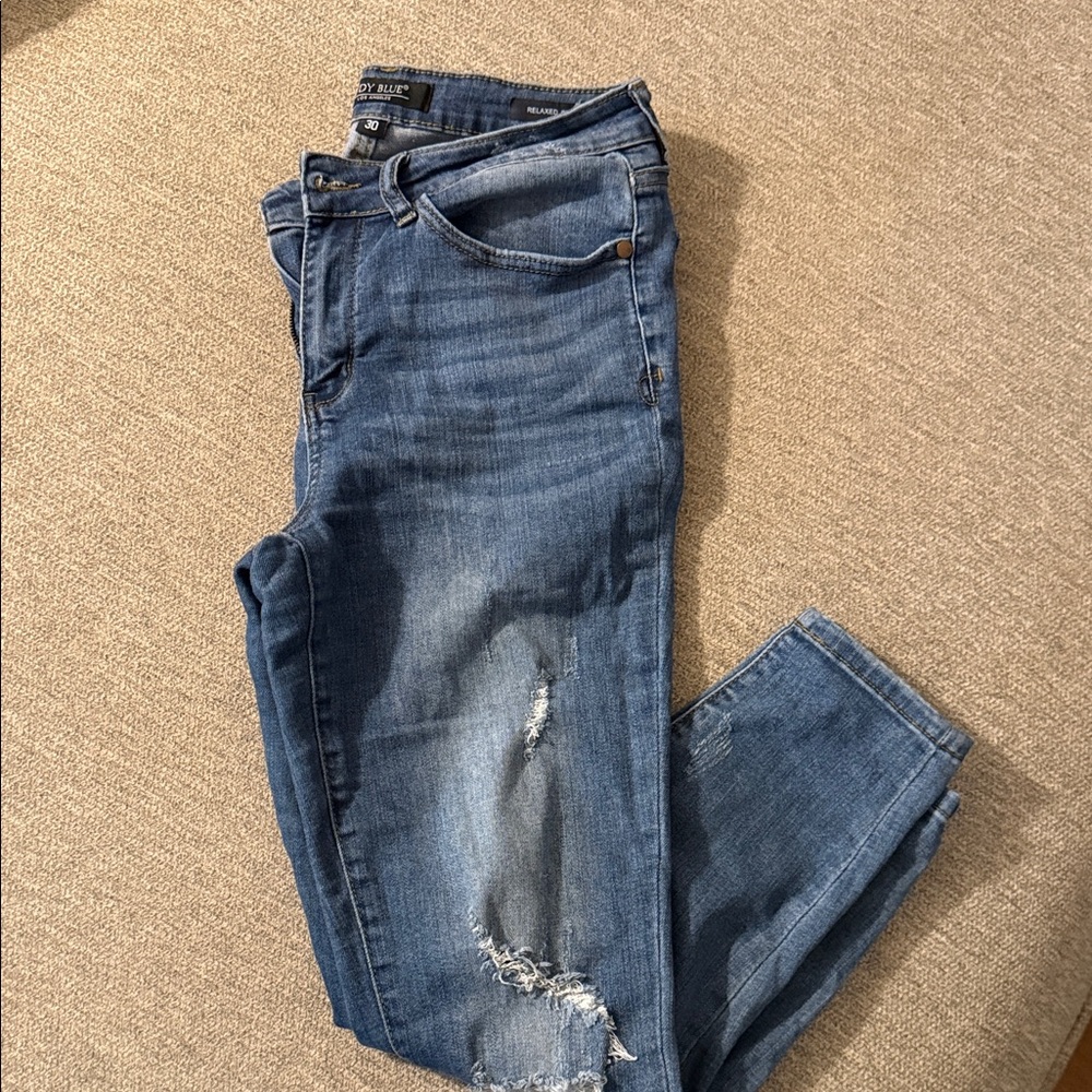 Judy Blue Distressed Cropped Women Jeans